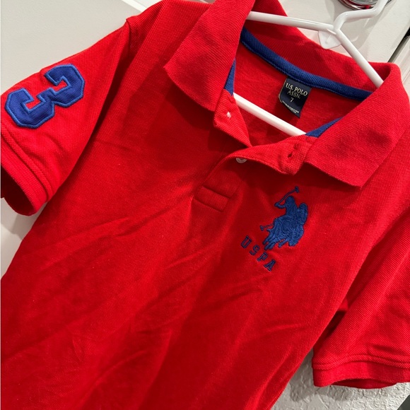 Boys U.S. Polo Assn. Size 7 T-shirt Red. - Picture 5 of 5